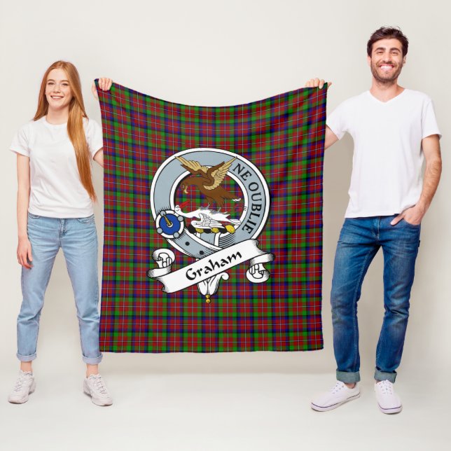 Graham Red Clan Abzeichen Tartan Kariert Fleecedecke (Beispiel)