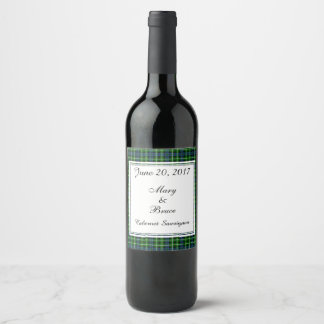 Graham Scottish Wedding Wine Label Weinetikett