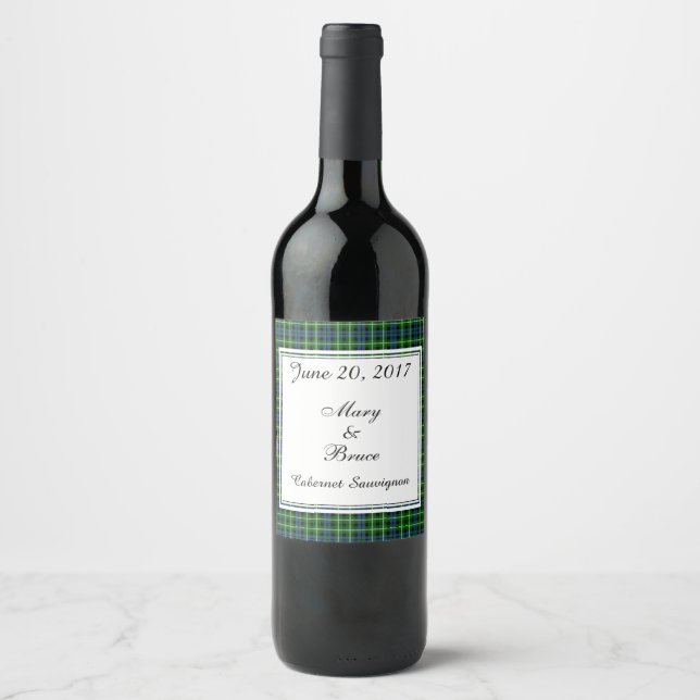 Graham Scottish Wedding Wine Label Weinetikett (Vorderseite)