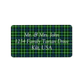 Graham Tartan Label Adressaufkleber