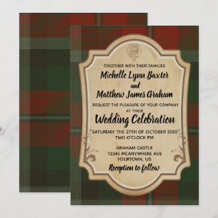 Graham Tartan Wedding Einladung