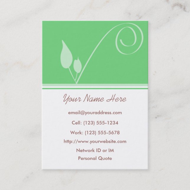 Graine de carte de visite de profil d'inspiration (Devant)