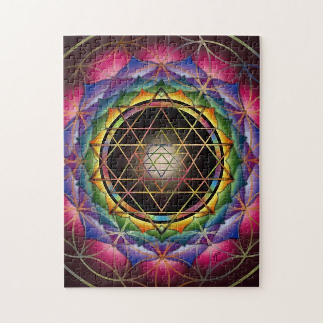 Graine de puzzle de mandala de la vie par Rachel (Vertical)
