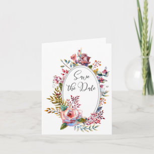 Graine florale vierge Enregistrer la carte de date
