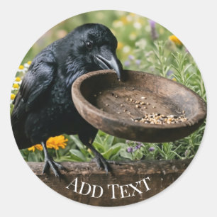 Graines dans le jardin autocollants de corbeau