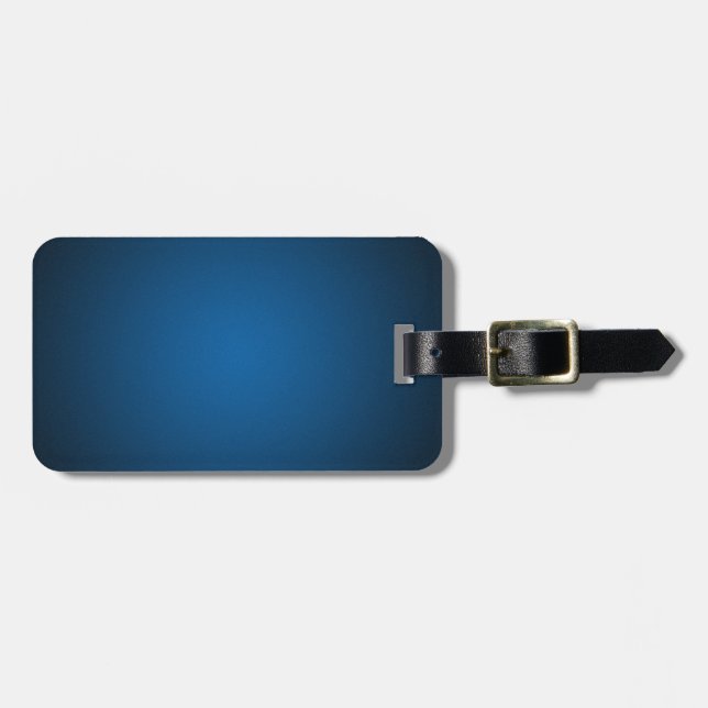 Grainy Blue-Black Vignette Gepäckanhänger (Vorderseite horizontal)