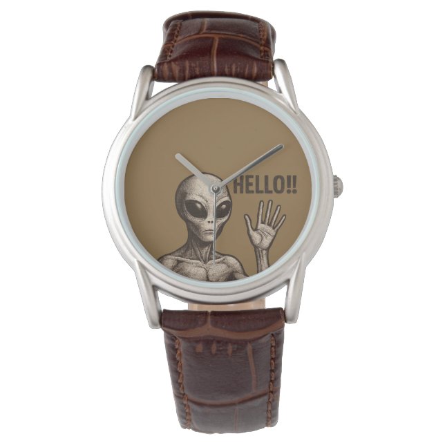 Grainy Encounter: Die Alien Gruß Armbanduhr (Vorderseite)