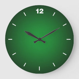 Grainy Green-Black Ombre Vignette Große Wanduhr