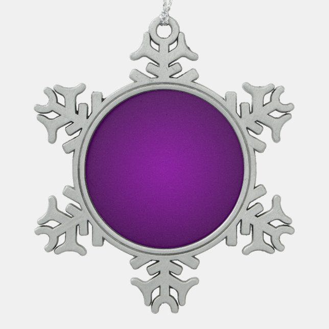 Grainy Lila-Black Vignette Schneeflocken Zinn-Ornament (Vorderseite)