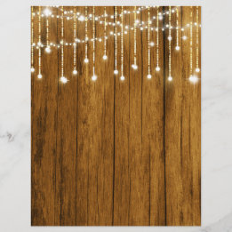 Grainy Wood & Fall String Lights - Buchpapier