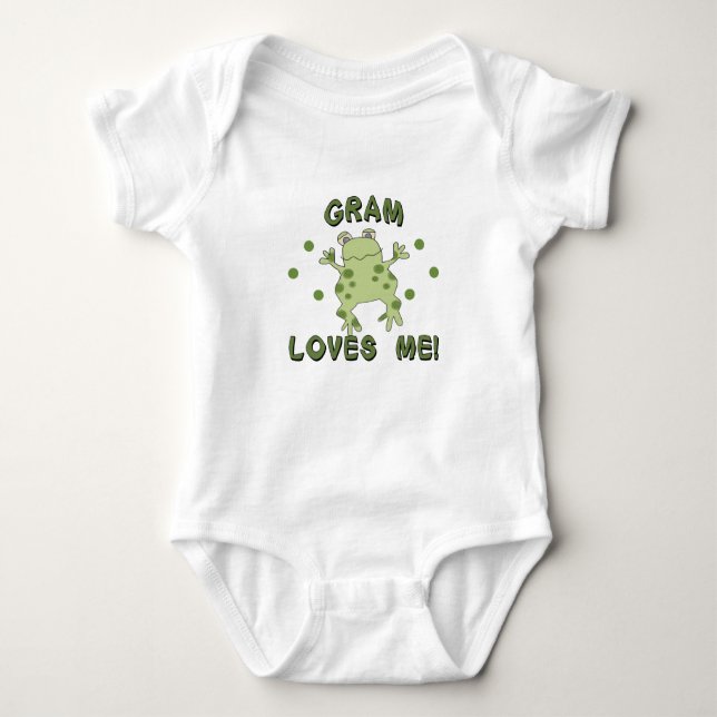 Gram Lieben Me Frosch Baby Strampler (Vorderseite)