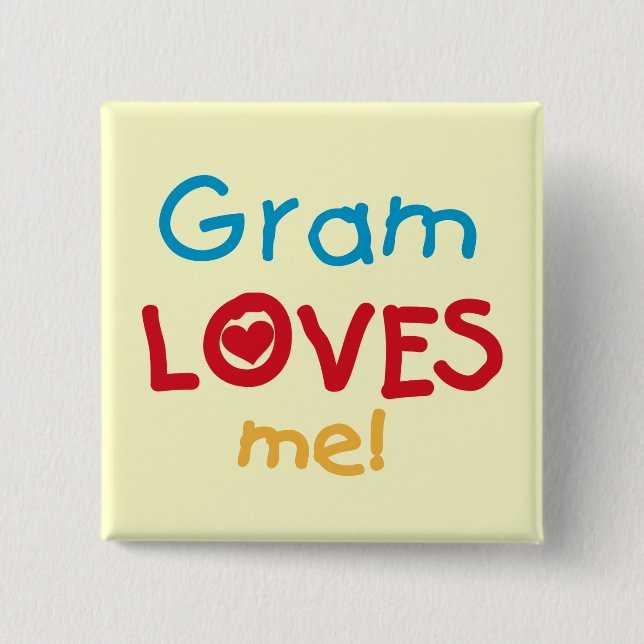Gram Lieben Me T - Shirt und Geschenke Button (Vorderseite)