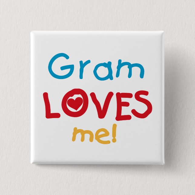 Gram Lieben Me T - Shirt und Geschenke Button (Vorderseite)
