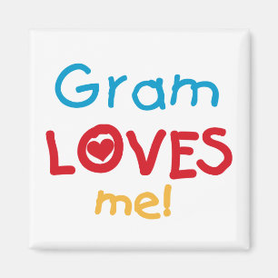 Gram Lieben Me T - Shirt und Geschenke Magnet
