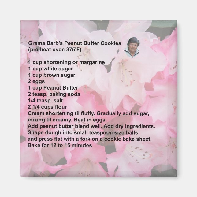 Grama Barb's Peanut Butter Cookies Magnet (Vorne)