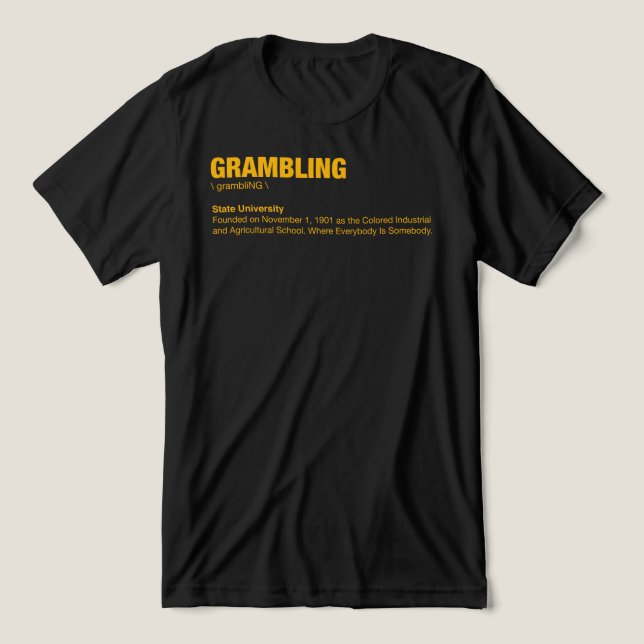GRAMBLING-Definition-Hemd Tri-Blend Shirt (Design Vorderseite)