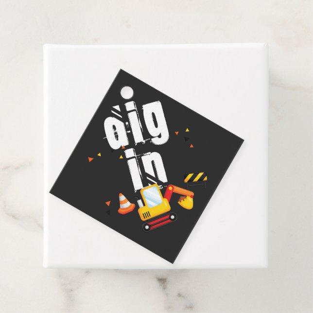 Gramm im Bau Geburtstag Geschenkanhänger (Beispiel)