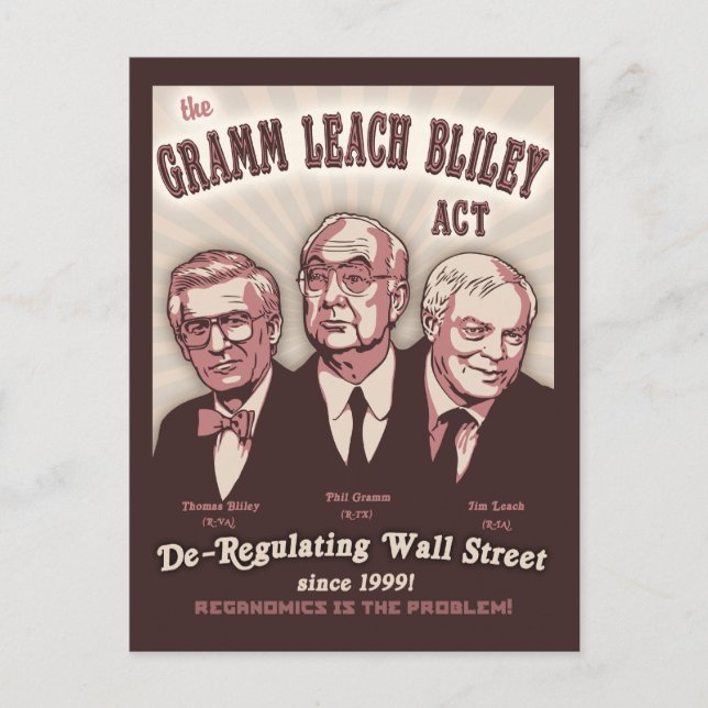 Gramm Leach Bliley Act Postkarte (Vorderseite)
