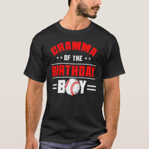 Gramma der Geburtstagsjunge Baseball-Themenfamilie T-Shirt