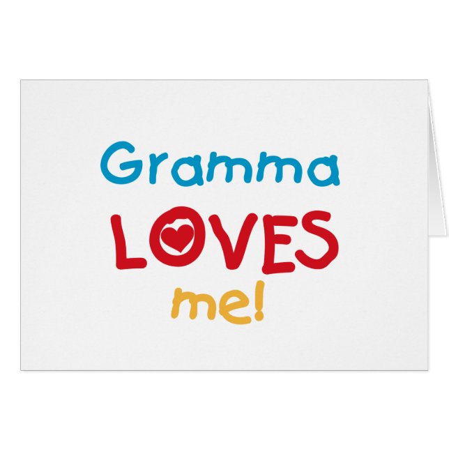 Gramma Lieben Me T - Shirt und Geschenke (Vorderseite (Horizontal))