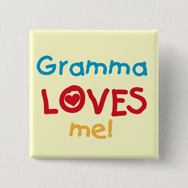 Gramma Lieben Me T - Shirt und Geschenke Button (Vorderseite)