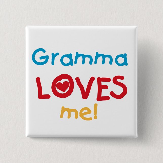 Gramma Lieben Me T - Shirt und Geschenke Button (Vorderseite)