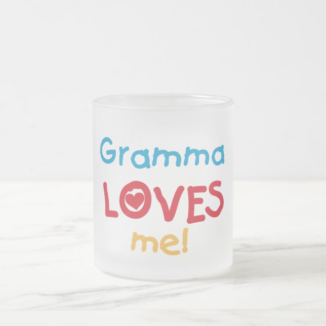 Gramma Lieben Me T - Shirt und Geschenke Mattglastasse (Mittel)