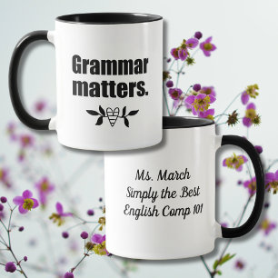 Grammaire   Langue Compétences Café Mug
