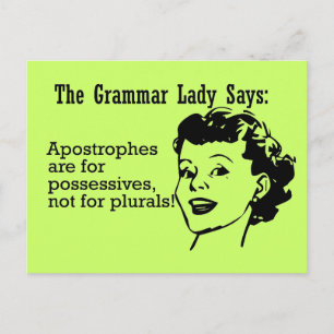 Grammar Lady Apostrophen Postkarten