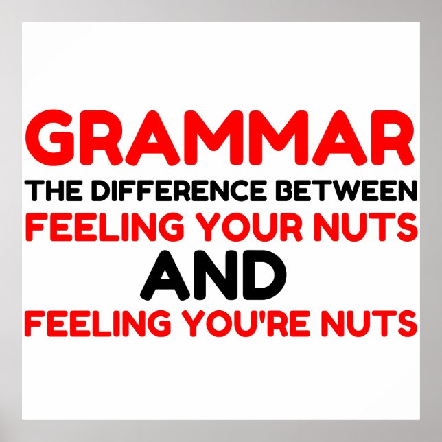 Grammar Nuts Poster (Vorne)