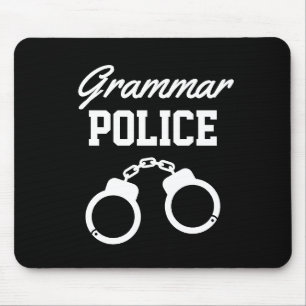 Grammar Police cuffs Mouse Pad for teacher Mousepad