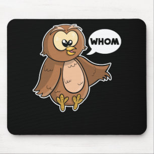 Grammar Police Funny Owl, der Englisch Lehrer Mousepad