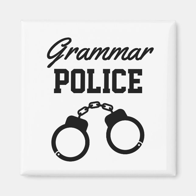 Grammar Police funny teaching fridge magnet (Vorne)