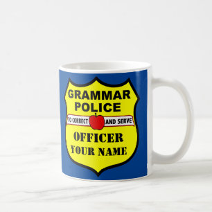 Grammar Police Personnalisable Enseignant Mug
