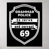 GRAMMAR POLICE ZU DIENEN UND RICHTIG lustig