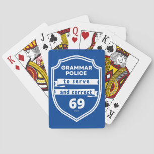 GRAMMAR POLICE ZU DIENEN UND RICHTIG lustig Spielkarten