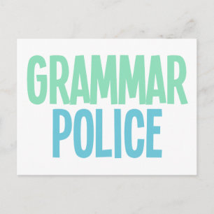 Grammar-Polizei Postkarte