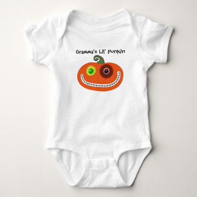 Gramma's Lil' Punkin Halloween-Karosserien Baby Strampler (Vorderseite)