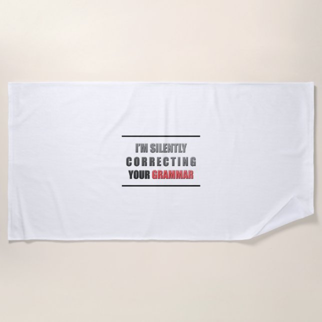 Grammatik korrigieren strandtuch (Vorderseite)
