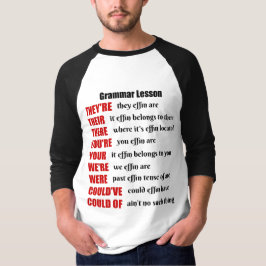 Grammatik-Lektions-Spaß sind sie ihre dort T-Shirt