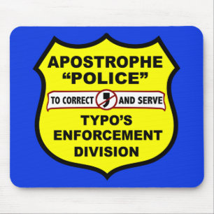 Grammatik-Polizei-Apostroph Mousepad