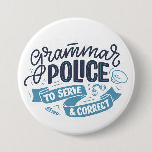 Grammatik-Polizei-Button Button