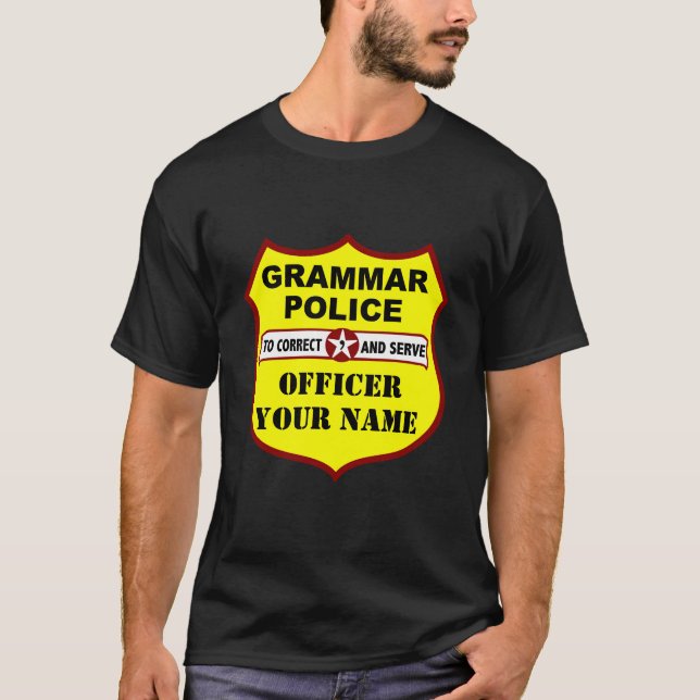 Grammatik-Polizei-Dunkelheits-T-Shirt T-Shirt (Vorderseite)