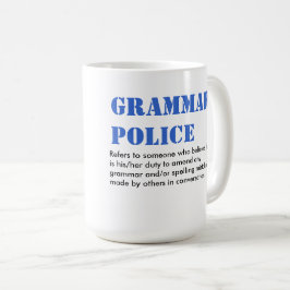 Grammatik-Polizei Kaffeetasse