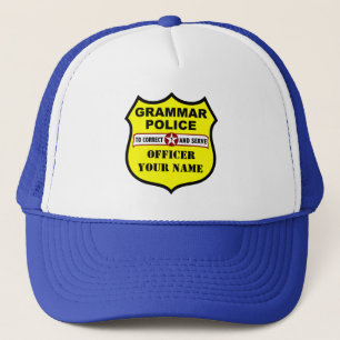 Grammatik-Polizei-kundengerechter Hut Truckerkappe