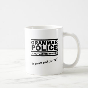 Grammatik-Polizei Lustiger Becher Kaffeetasse