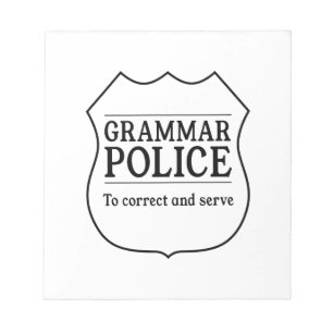 Grammatik-Polizei Notizblock