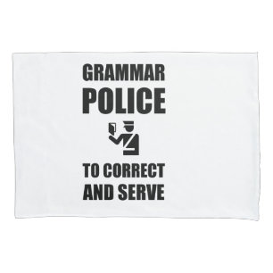 Grammatik-Polizei, zum lustiges zu korrigieren und Kissenbezug