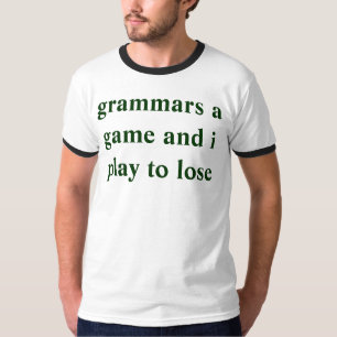 Grammatiken ein Spiel und ich spielen, um zu T-Shirt