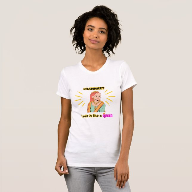 Grammatikkönigin! T-Shirt (Vorne ganz)
